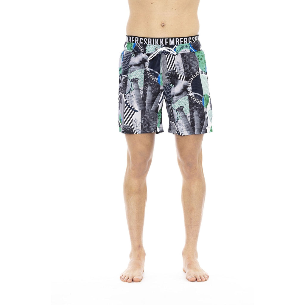 Bikkembergs Beachwear BKK1MBM15 Costume da Bagno Boxer Pantaloncini Uomo Nero