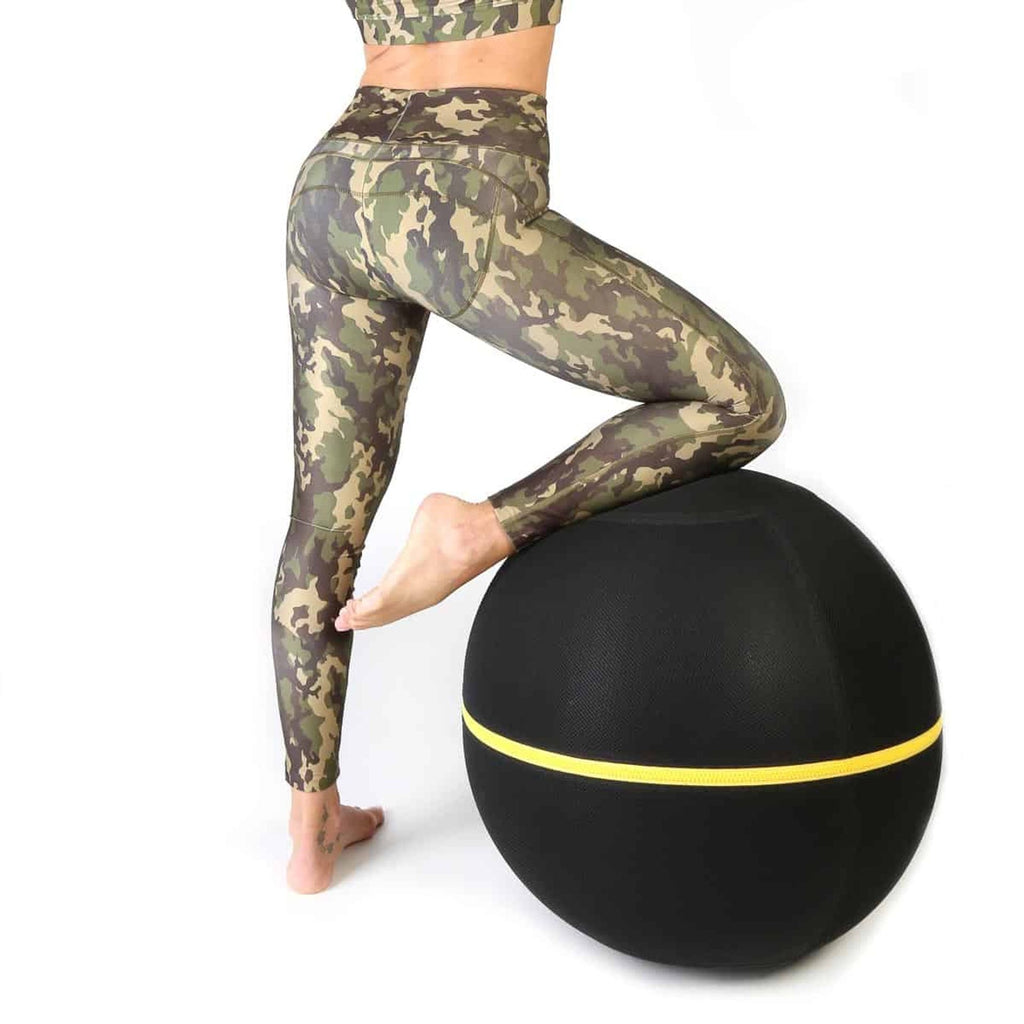 Bodyboo BB24004 Leggings Push Up Donna Verde Mimetico