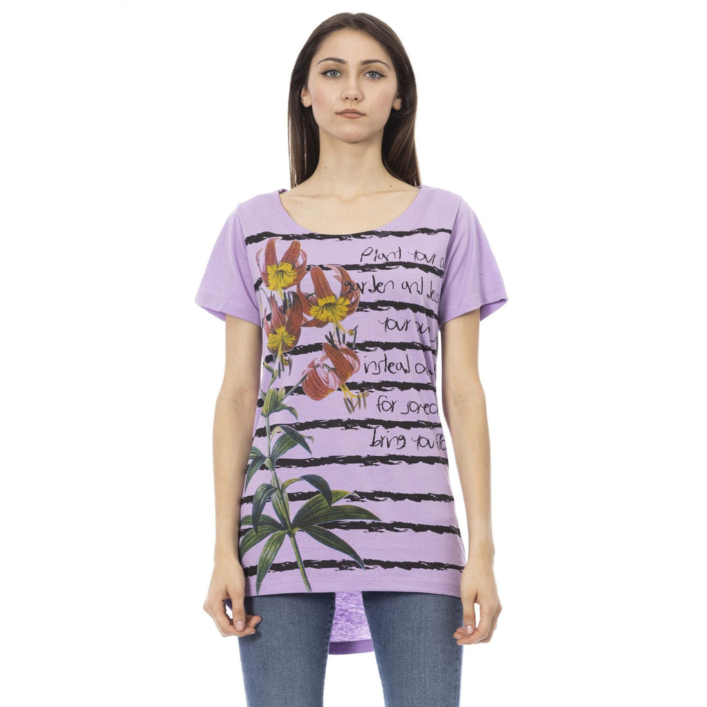 Trussardi Action 2BT04A T-shirt Maglietta Donna Lilla - BeFashion.it