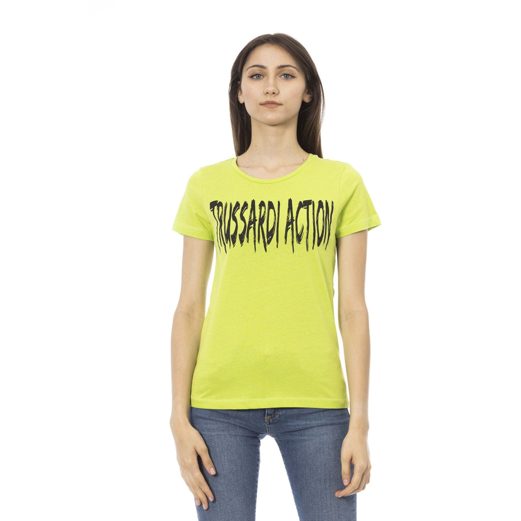 Trussardi Action 2BT01 T-shirt Maglietta Donna Verde Acido