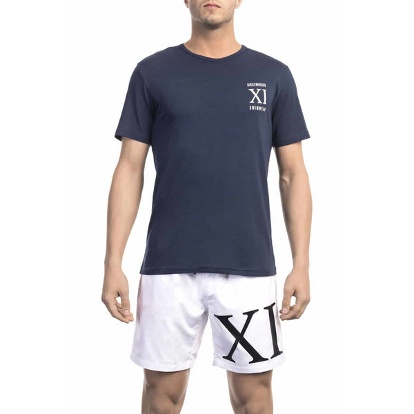 Bikkembergs Beachwear BKK1MTS05 T-shirt Maglietta Uomo Blu Navy
