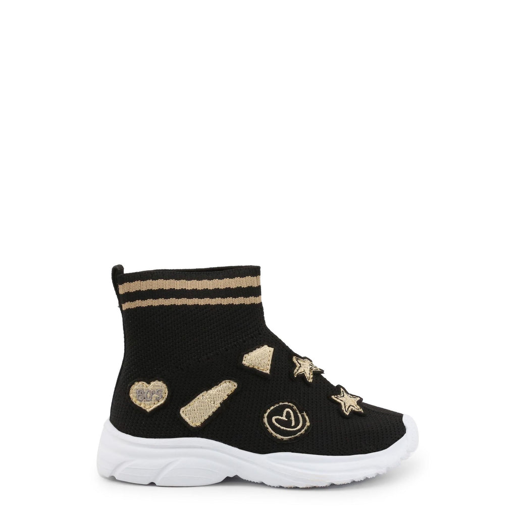 Shone 1601-007 Sneakers Bambina Bimba Nero Oro