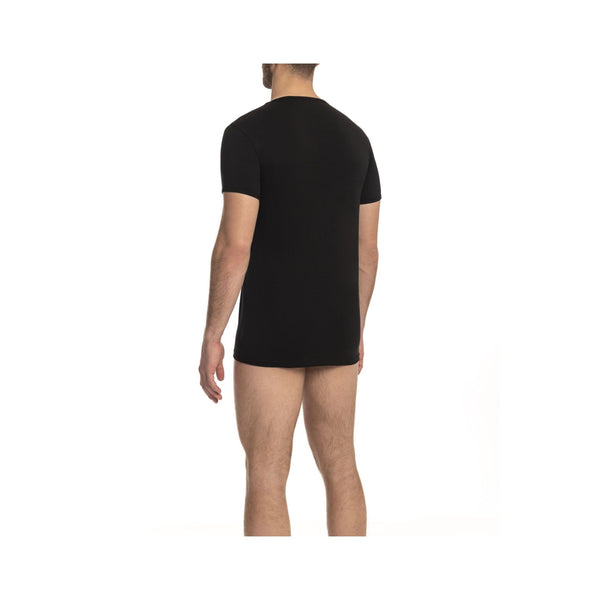Cavalli Class QXO03D T-shirt Maglietta Intima Uomo Nero