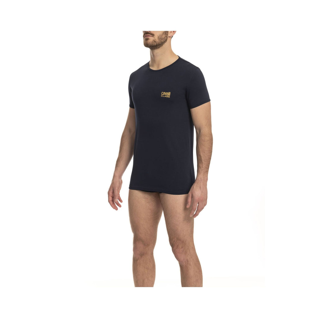 Cavalli Class QXO03D T-shirt Maglietta Intima Uomo Blu Navy - BeFashion.it