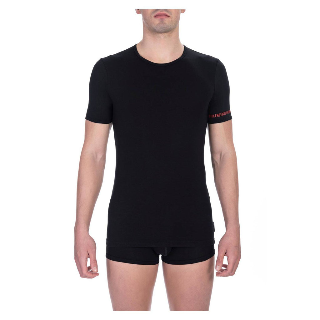 Bikkembergs BKK1UTS05BI T-shirt Maglietta Intima Uomo Bipack 2 Pezzi Nero