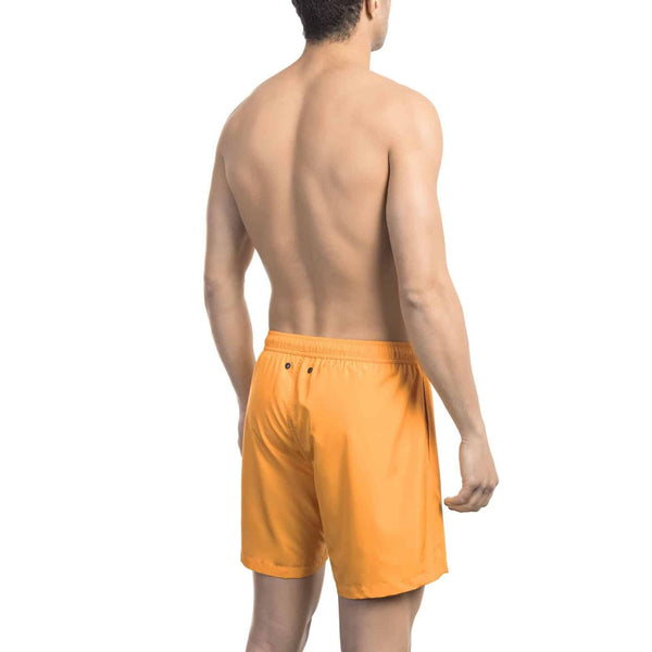 Bikkembergs Beachwear BKK1MBM01 Costume da Bagno Boxer Pantaloncini Uomo Arancione
