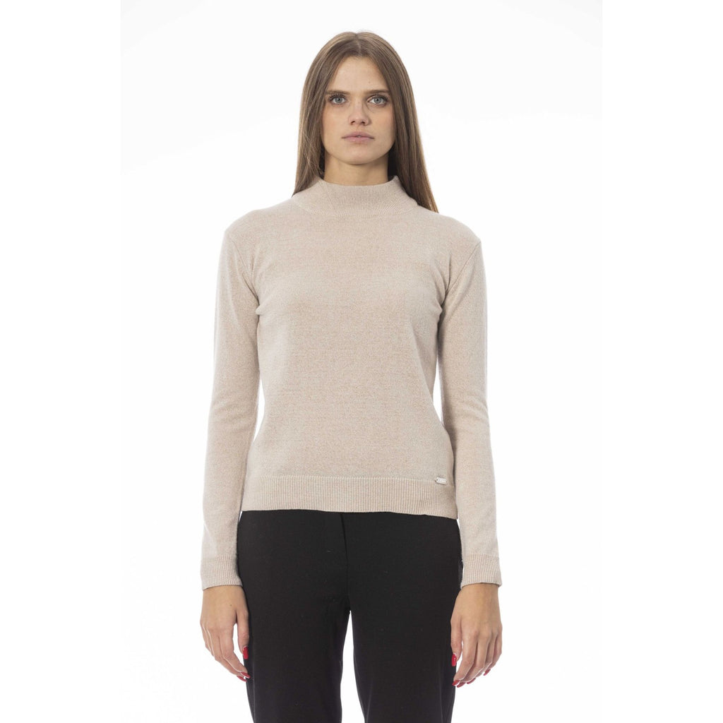 Baldinini Trend VOLTERRA NW1212ML Maglia Maglione Donna Made in Italy Beige - BeFashion.it