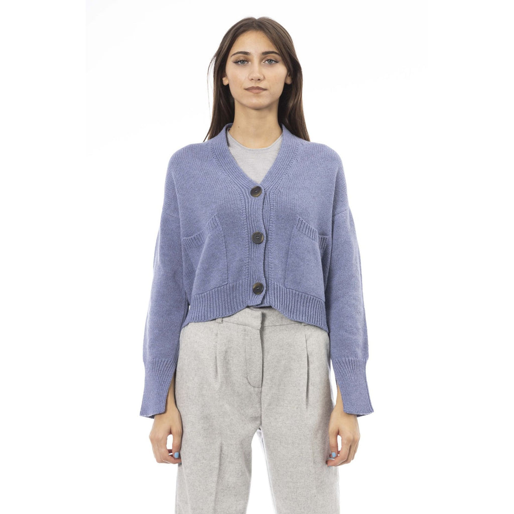 Alpha Studio AD8631EE Maglia Donna Made in Italy Lilla