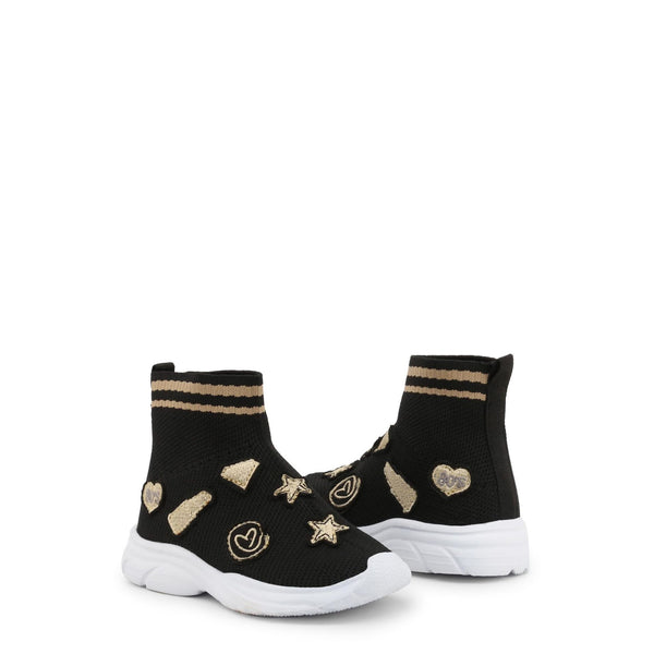 Shone 1601-007 Sneakers Bambina Bimba Nero Oro