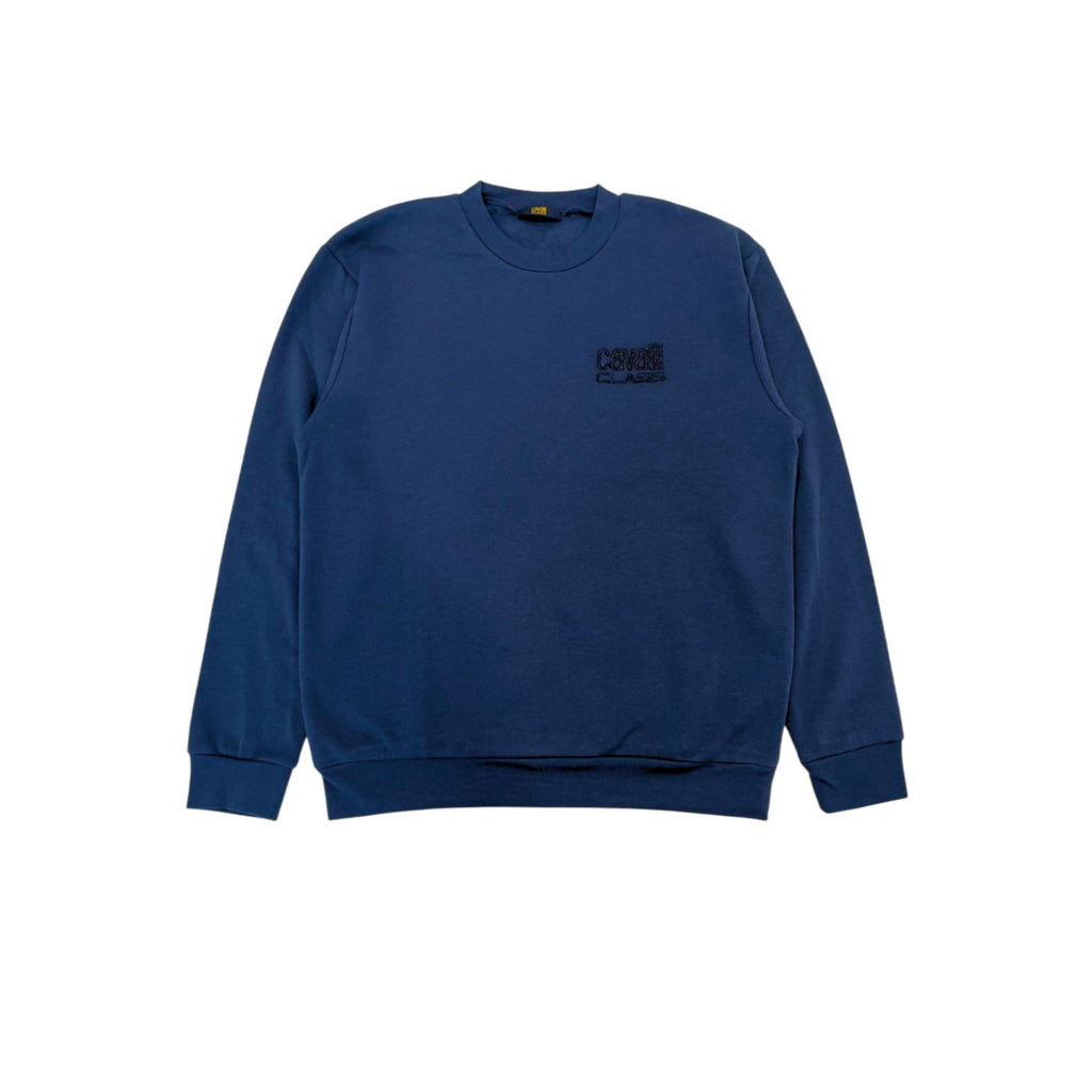Cavalli Class QXT66ACF062 Felpa Uomo Made in Italy Blu - BeFashion.it