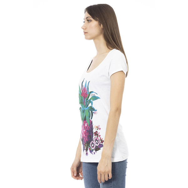 Just Cavalli Beachwear L44151GRBC T-shirt Maglietta Donna Bianco