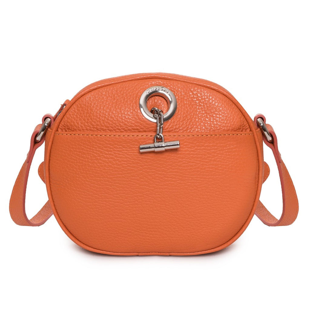 Lamarthe EV136 Borsa a Mano Pelle Donna Made in Italy Arancione