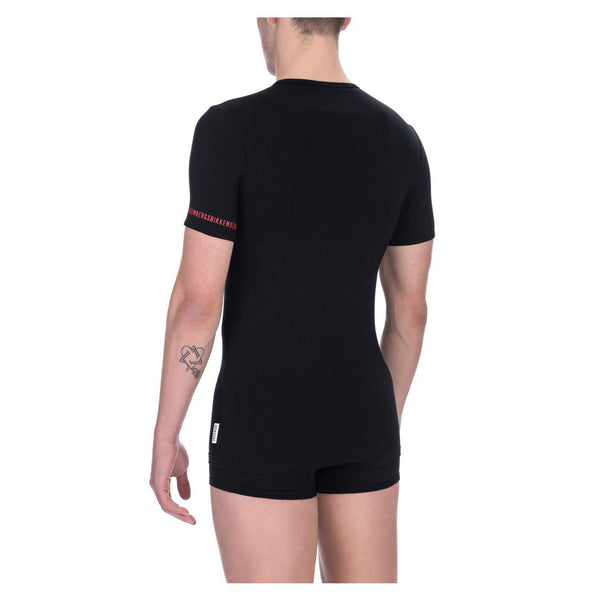 Bikkembergs BKK1UTS05BI T-shirt Maglietta Intima Uomo Bipack 2 Pezzi Nero