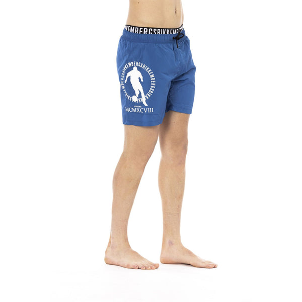 Bikkembergs Beachwear BKK1MBM07 Costume da Bagno Boxer Pantaloncini Uomo Blu