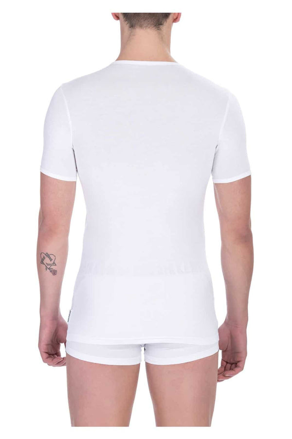 Bikkembergs BKK1UTS08BI T-shirt Maglietta Intima Uomo Bipack 2 Pezzi Bianco - BeFashion.it
