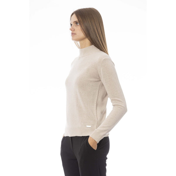 Baldinini Trend VOLTERRA NW1212ML Maglia Maglione Donna Made in Italy Beige - BeFashion.it
