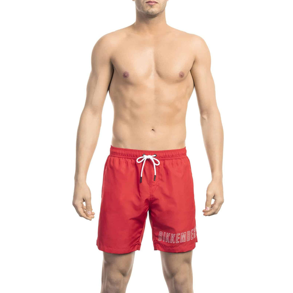 Bikkembergs Beachwear BKK1MBM01 Costume da Bagno Boxer Pantaloncini Uomo Rosso