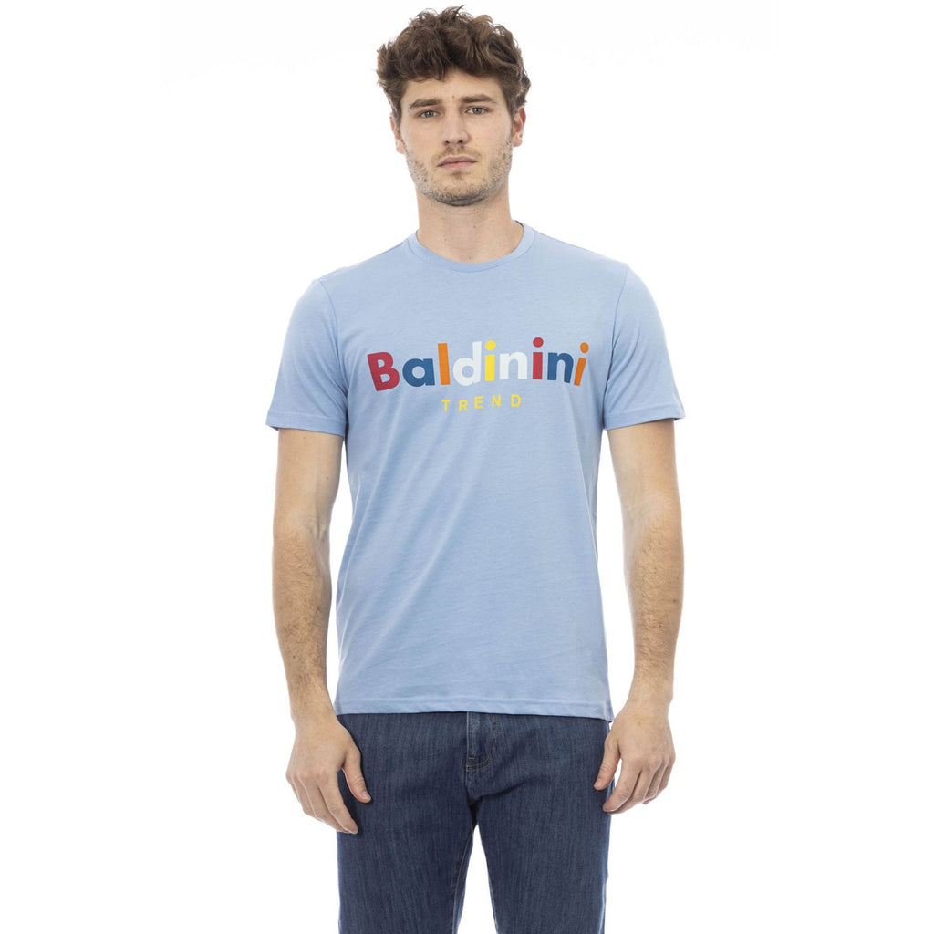 Baldinini Trend COMO TRU542 T-shirt Maglietta Uomo Azzurro Oceano