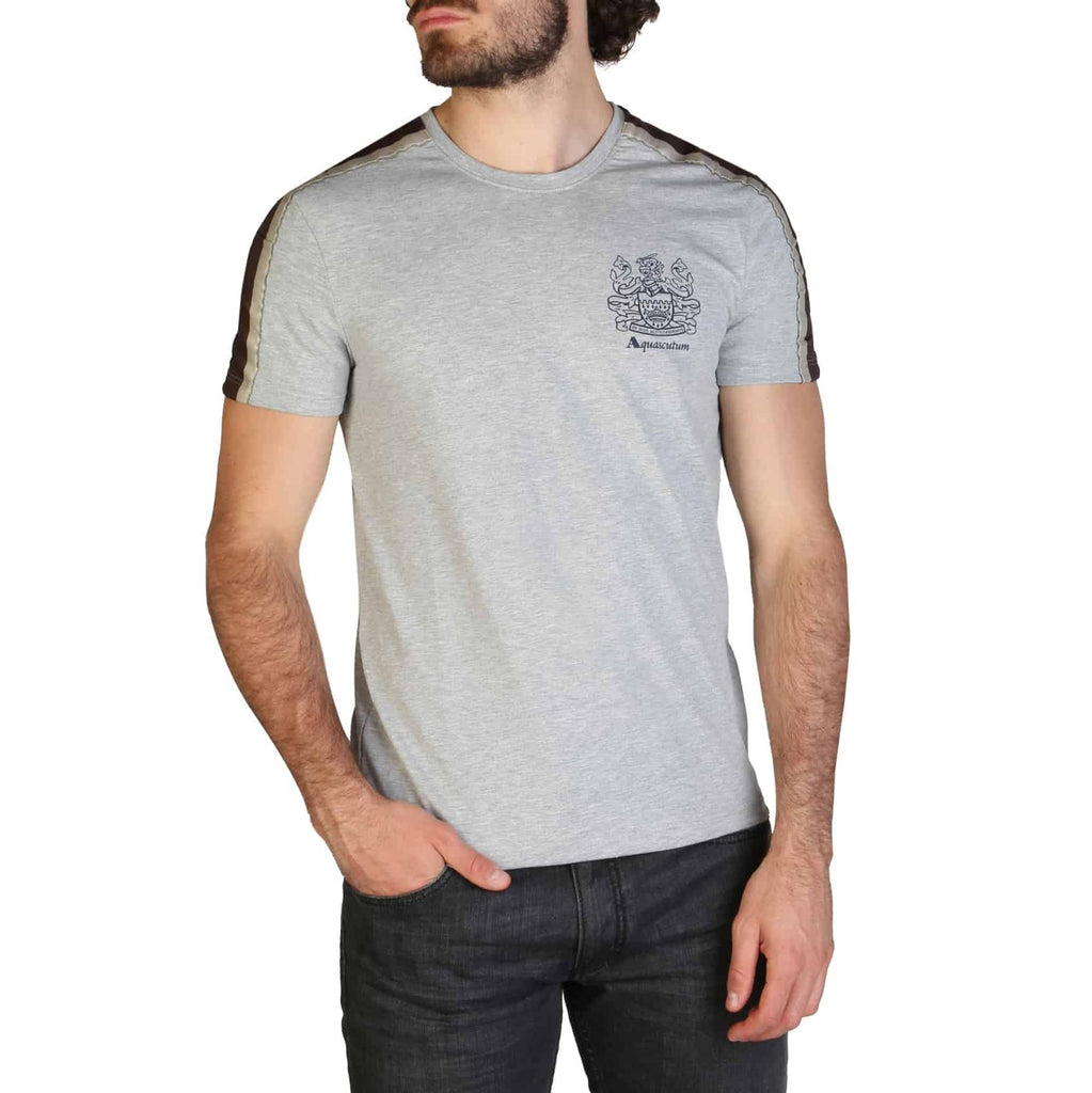 Aquascutum QMT017M0 T-shirt Maglietta Uomo Grigio - BeFashion.it