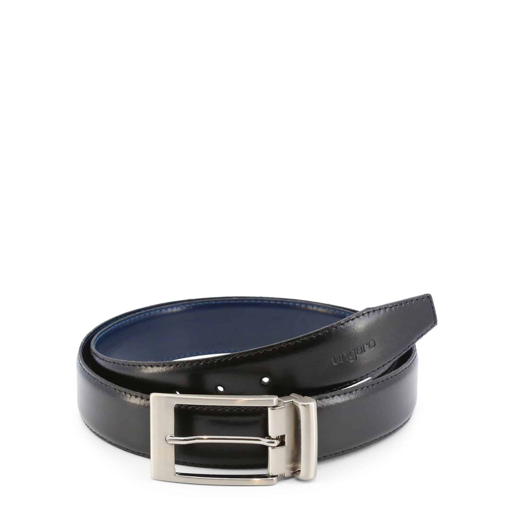 Ungaro UBLT000052 Cintura Cinta Uomo Made in Italy Nero Blu