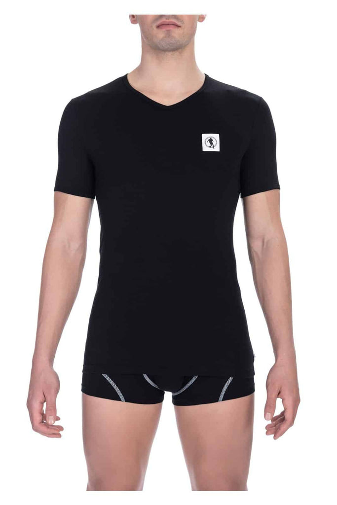 Bikkembergs BKK1UTS08BI T-shirt Maglietta Intima Uomo Bipack 2 Pezzi Nero