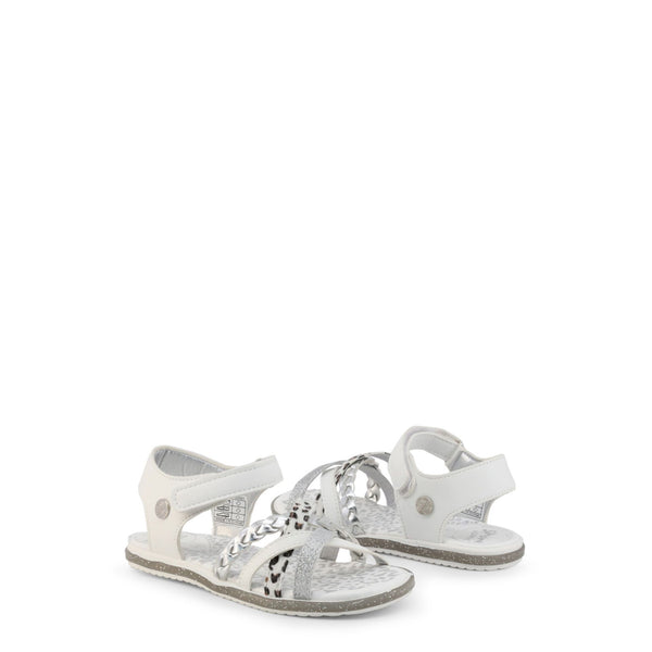 Shone 7193-021 Sandali Bambina Bimba Bianco Argento