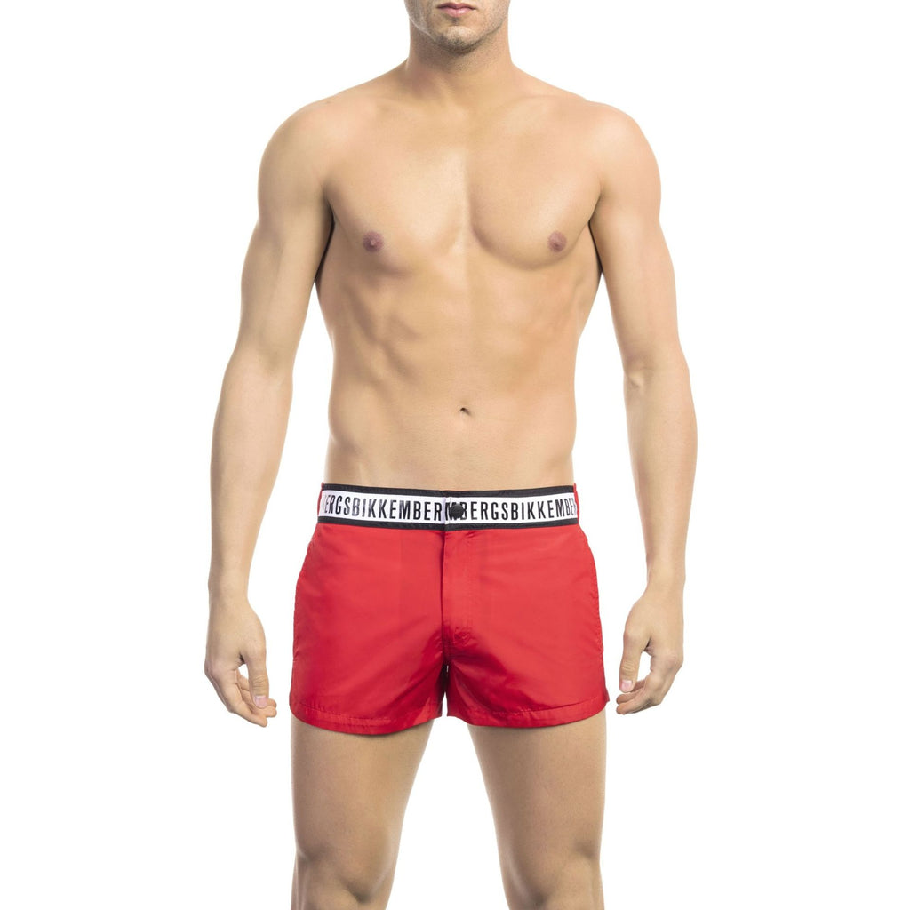 Bikkembergs Beachwear BKK1MBX01 Costume da Bagno Boxer Pantaloncini Uomo Rosso