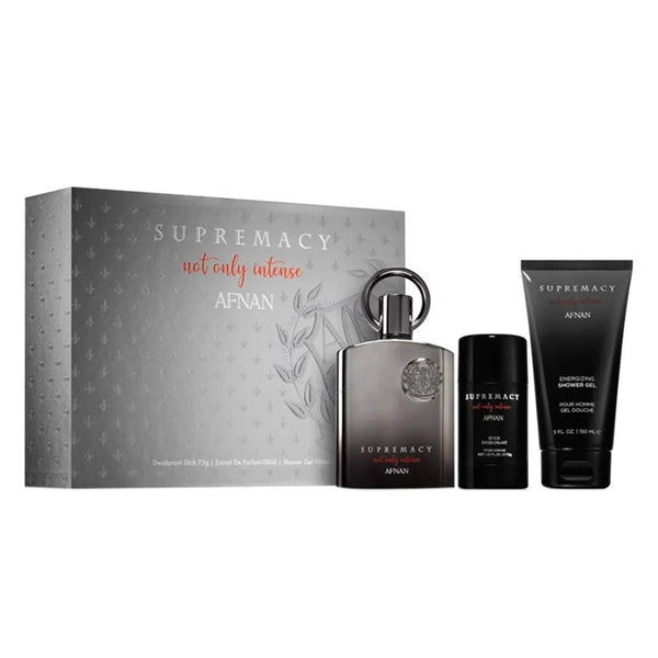 Afnan SUPREMACY NOT ONLY INTENSE Set Profumo Uomo 100ml + Gel Doccia 100ml + Deodorante Stick 75ml