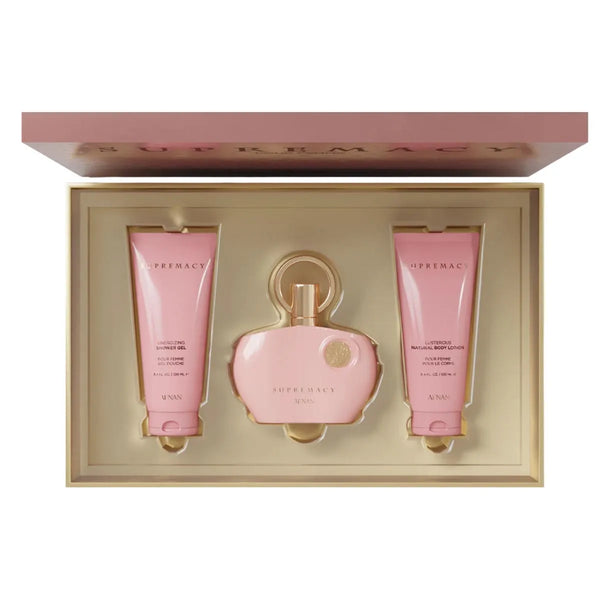 Afnan SUPREMACY PINK Set Profumo Donna 100ml + Gel Doccia 100ml + Lozione Corpo 100ml
