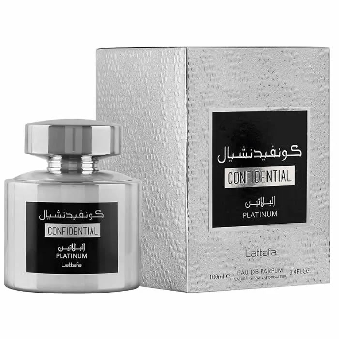 Lattafa CONFIDENTIAL PLATINUM Profumo Eau De Parfum Uomo 100ml