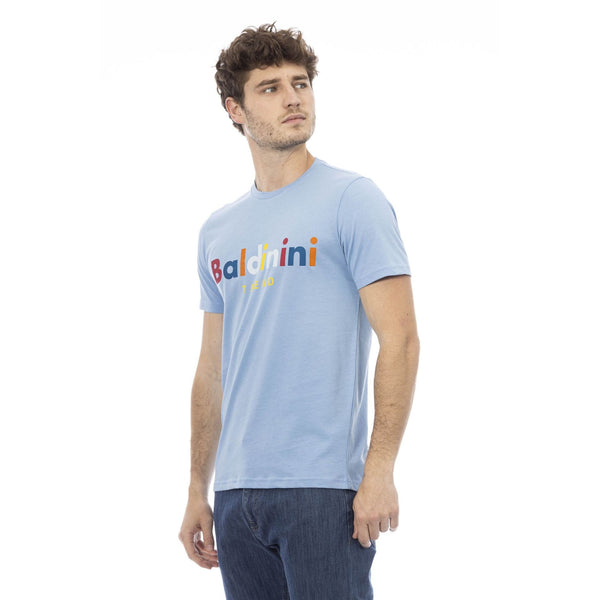 Baldinini Trend COMO TRU542 T-shirt Maglietta Uomo Azzurro Oceano