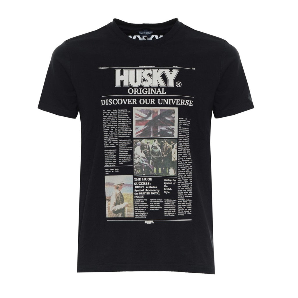 Husky TYLER HS23BEUTC35CO196 T-shirt Maglietta Uomo Nero