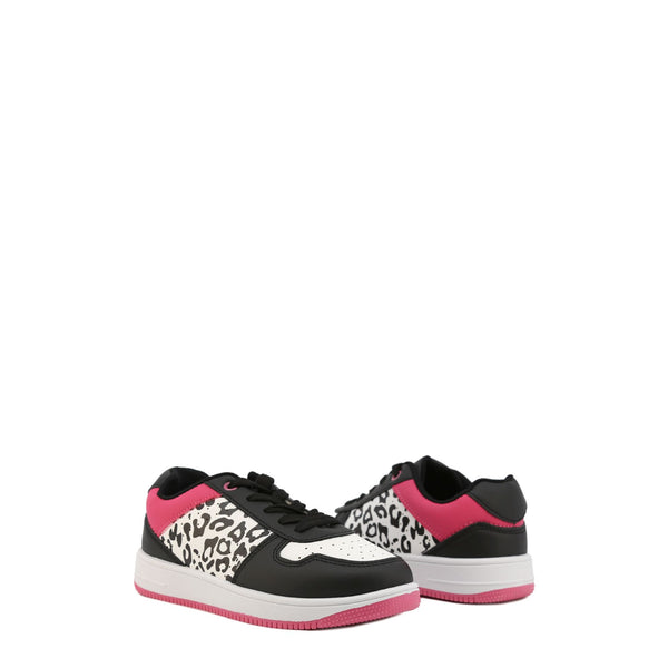 Shone 002-001 Sneakers Bambina Bimba Bianco Nero Fucsia