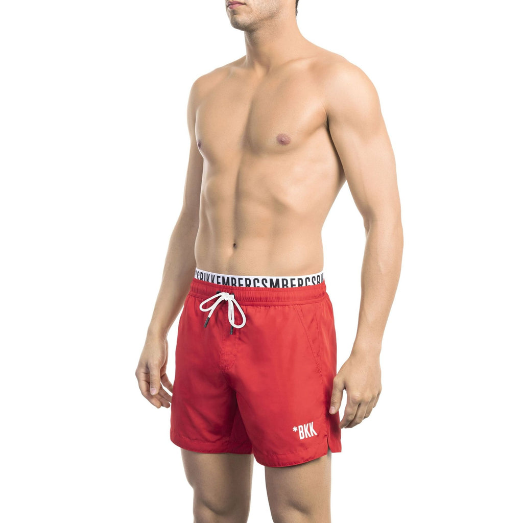 Bikkembergs Beachwear BKK1MBS03 Costume da Bagno Boxer Pantaloncini Uomo Rosso