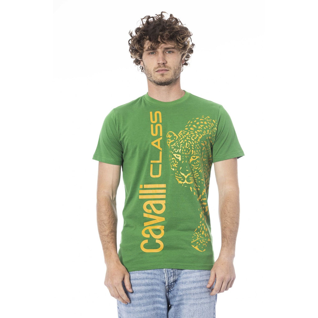 Cavalli Class QXT62RJD060 T-shirt Maglietta Uomo Verde
