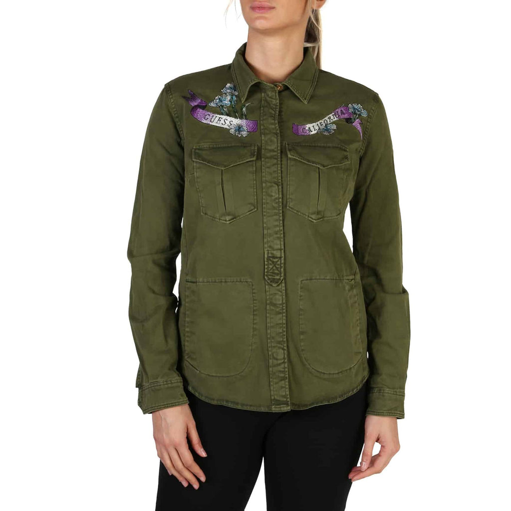 Guess W83H54 Giacca Giubbotto Donna Verde