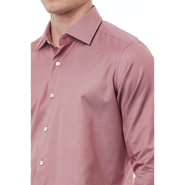 Bagutta 050 AL57214 Camicia Uomo Bianco Rosso