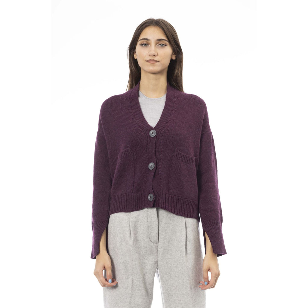 Alpha Studio AD8631EE Maglia Donna Made in Italy Viola - BeFashion.it
