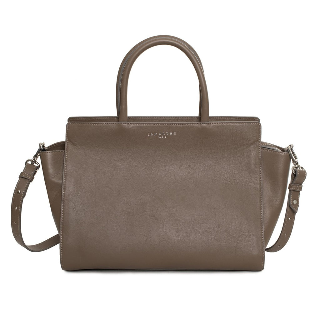 Lamarthe CT403-BIS Borsa a Mano Pelle Donna Made in Italy Marrone