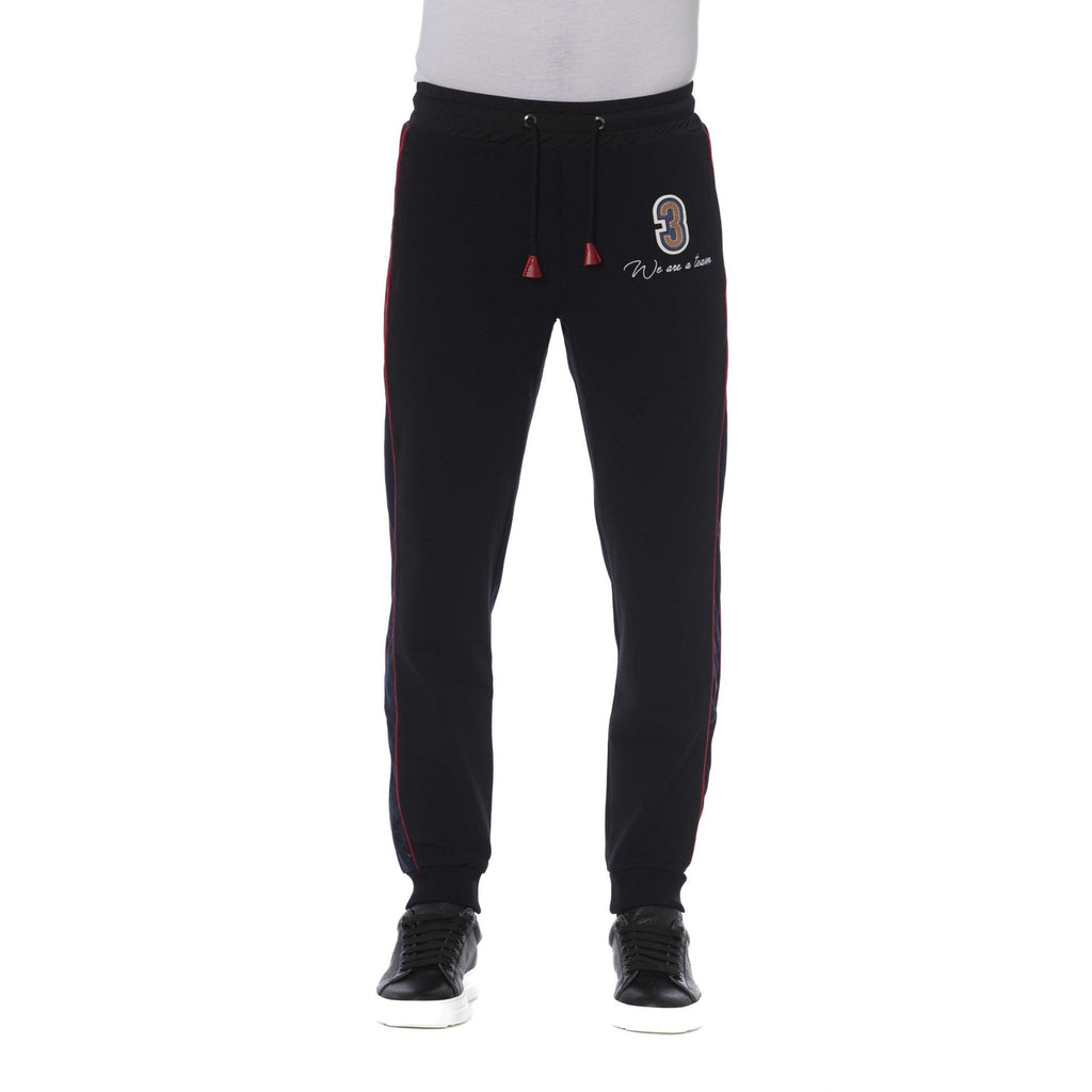 Trussardi 32P000441T000927 Pantaloni Tuta Uomo Made in Italy Nero