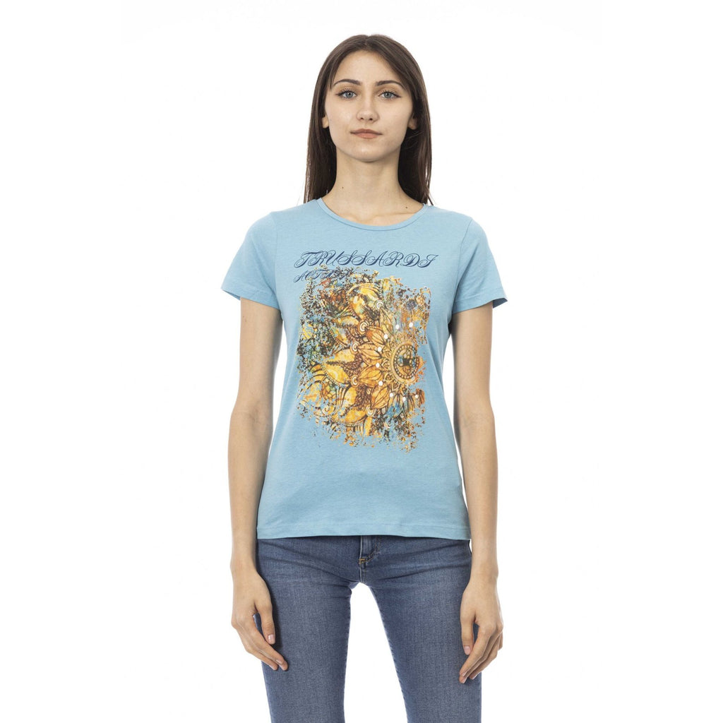 Trussardi Action 2BT21 T-shirt Maglietta Donna Azzurro - BeFashion.it