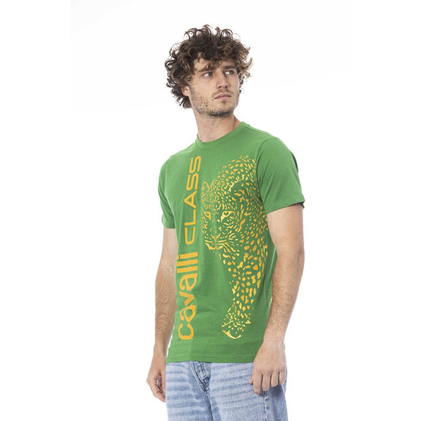 Cavalli Class QXT62RJD060 T-shirt Maglietta Uomo Verde