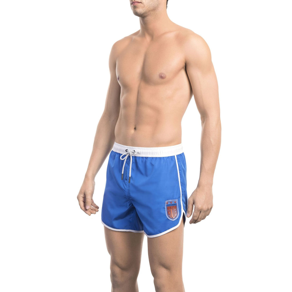 Bikkembergs Beachwear BKK1MBS04 Costume da Bagno Boxer Pantaloncini Uomo Blu