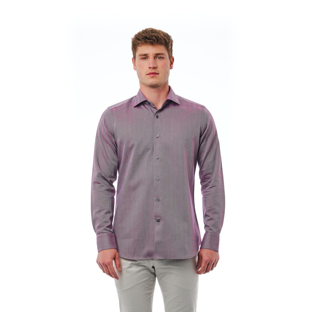 Bagutta 310 BL57168 Camicia Uomo Blu Rosso - BeFashion.it