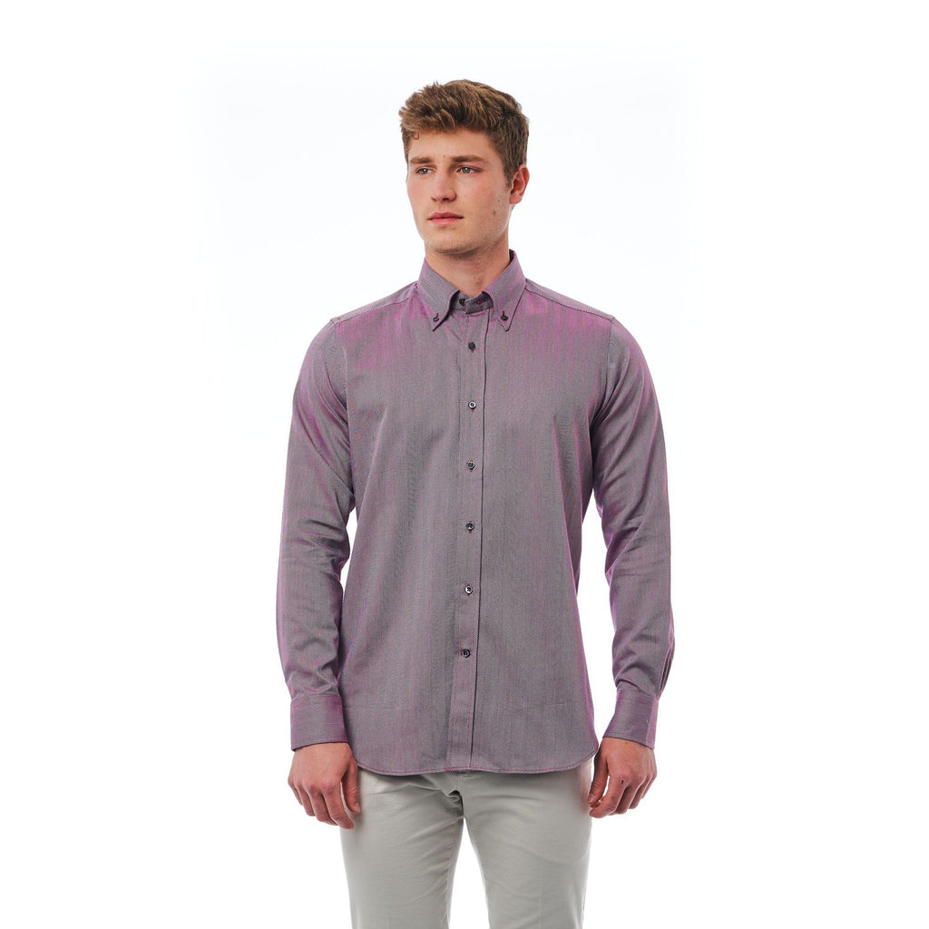 Bagutta 340 AL57168 Camicia Uomo Blu Rosso