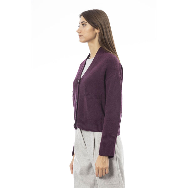 Alpha Studio AD8631EE Maglia Donna Made in Italy Viola