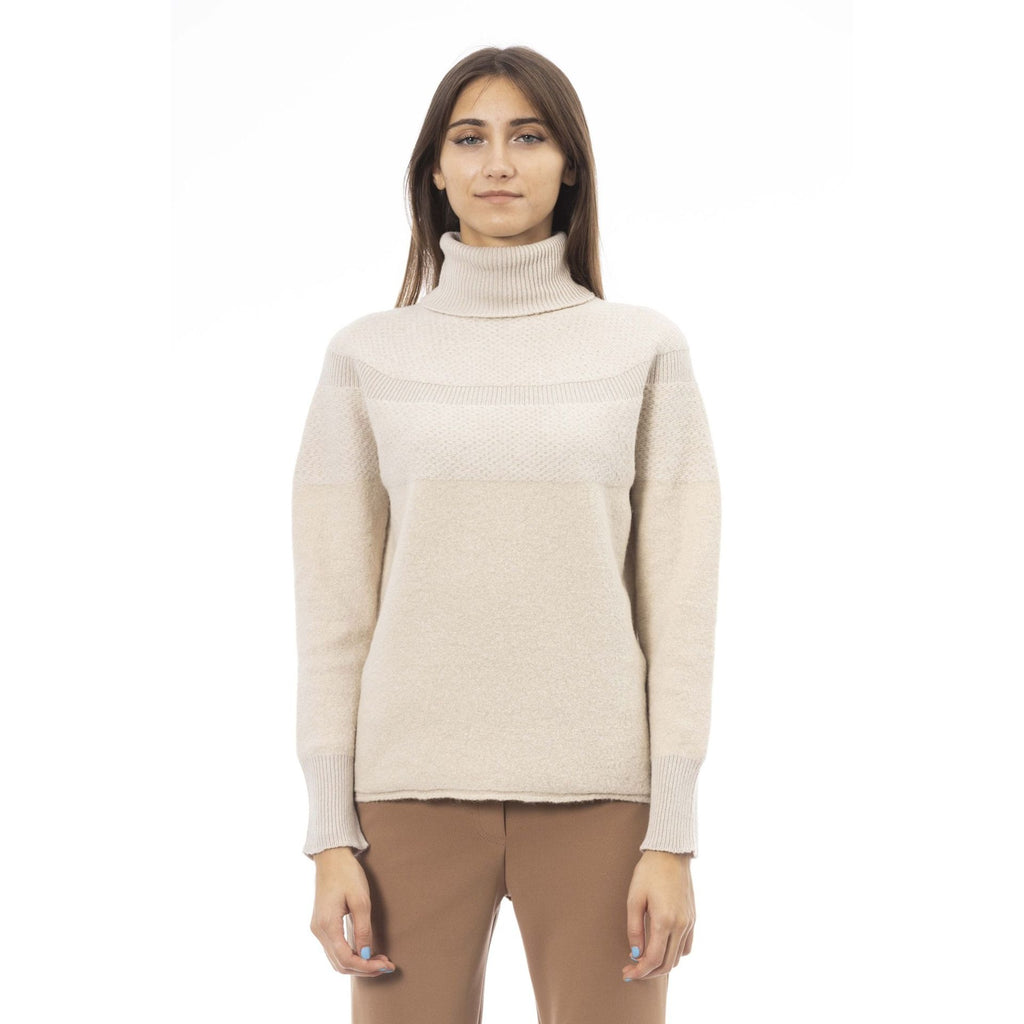 Alpha Studio AD8270GE Maglia Donna Made in Italy Beige