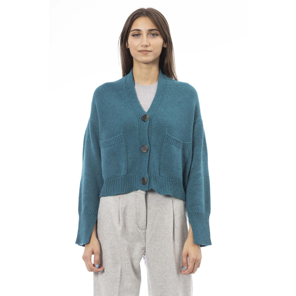 Alpha Studio AD8631EE Maglia Donna Made in Italy Turchese - BeFashion.it