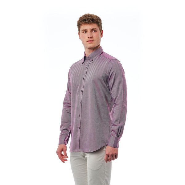 Bagutta 340 AL57168 Camicia Uomo Blu Rosso - BeFashion.it