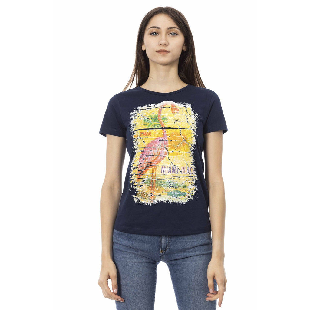 Trussardi Action 2BT09 T-shirt Maglietta Donna Blu Navy - BeFashion.it